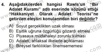 Siyaset Felsefesi 2 Dersi 2014 - 2015 Yılı (Final) Dönem Sonu Sınav Soruları 4. Soru