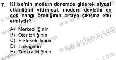 Siyaset Felsefesi 2 Dersi 2014 - 2015 Yılı (Final) Dönem Sonu Sınav Soruları 7. Soru