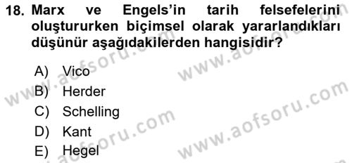 Siyaset Felsefesi 2 Dersi 2015 - 2016 Yılı (Vize) Ara Sınav Soruları 18. Soru