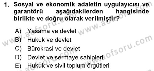 Siyaset Felsefesi 2 Dersi 2016 - 2017 Yılı (Final) Dönem Sonu Sınav Soruları 1. Soru