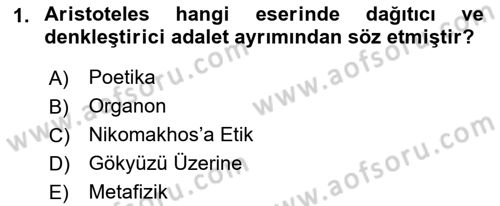 Siyaset Felsefesi 2 Dersi 2017 - 2018 Yılı (Final) Dönem Sonu Sınav Soruları 1. Soru