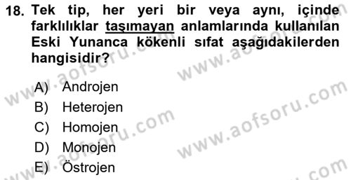 Siyaset Felsefesi 2 Dersi 2017 - 2018 Yılı (Final) Dönem Sonu Sınav Soruları 18. Soru
