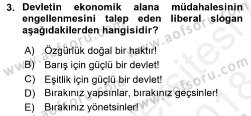 Siyaset Felsefesi 2 Dersi 2017 - 2018 Yılı (Final) Dönem Sonu Sınav Soruları 3. Soru