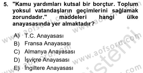 Siyaset Felsefesi 2 Dersi 2020 - 2021 Yılı Yaz Okulu Sınav Soruları 5. Soru