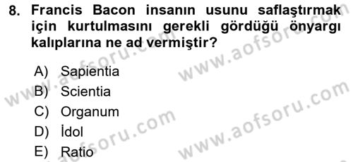 Siyaset Felsefesi 2 Dersi 2022 - 2023 Yılı Yaz Okulu Sınav Soruları 8. Soru