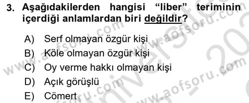 Siyaset Felsefesi 2 Dersi 2023 - 2024 Yılı Yaz Okulu Sınav Soruları 3. Soru