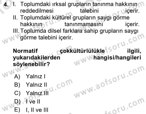 Siyaset Felsefesi 2 Dersi 2024 - 2025 Yılı (Vize) Ara Sınav Soruları 4. Soru