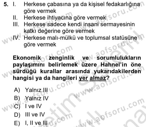 Siyaset Felsefesi 2 Dersi 2025 - 2026 Yılı (Final) Dönem Sonu Sınav Soruları 5. Soru