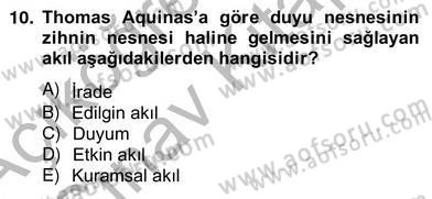 Zihin Felsefesi Dersi 2012 - 2013 Yılı (Vize) Ara Sınav Soruları 10. Soru