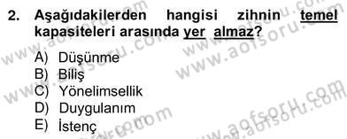 Zihin Felsefesi Dersi 2012 - 2013 Yılı (Vize) Ara Sınav Soruları 2. Soru
