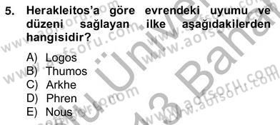 Zihin Felsefesi Dersi 2012 - 2013 Yılı (Vize) Ara Sınav Soruları 5. Soru