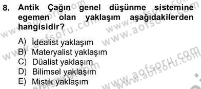 Zihin Felsefesi Dersi 2012 - 2013 Yılı (Vize) Ara Sınav Soruları 8. Soru