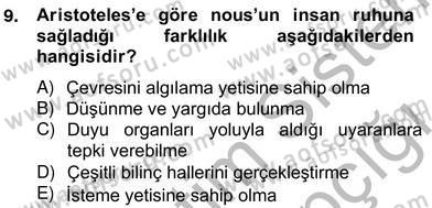 Zihin Felsefesi Dersi 2012 - 2013 Yılı (Vize) Ara Sınav Soruları 9. Soru