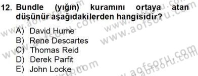 Zihin Felsefesi Dersi 2012 - 2013 Yılı (Final) Dönem Sonu Sınav Soruları 12. Soru