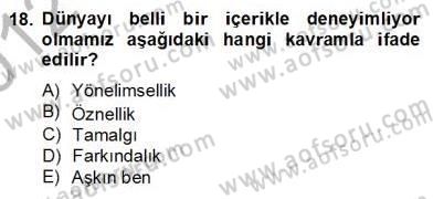 Zihin Felsefesi Dersi 2012 - 2013 Yılı (Final) Dönem Sonu Sınav Soruları 18. Soru