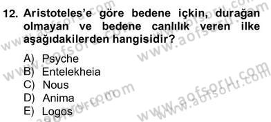 Zihin Felsefesi Dersi 2013 - 2014 Yılı (Vize) Ara Sınav Soruları 12. Soru