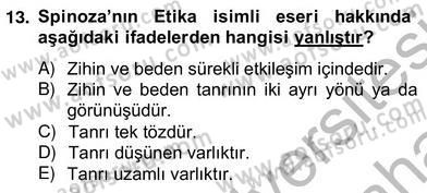 Zihin Felsefesi Dersi 2013 - 2014 Yılı (Vize) Ara Sınav Soruları 13. Soru
