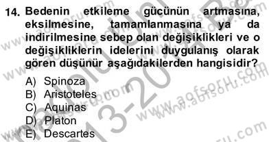 Zihin Felsefesi Dersi 2013 - 2014 Yılı (Vize) Ara Sınav Soruları 14. Soru