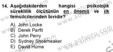 Zihin Felsefesi Dersi 2013 - 2014 Yılı (Final) Dönem Sonu Sınav Soruları 14. Soru