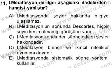 Zihin Felsefesi Dersi 2013 - 2014 Yılı Tek Ders Sınav Soruları 11. Soru