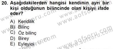 Zihin Felsefesi Dersi 2013 - 2014 Yılı Tek Ders Sınav Soruları 20. Soru