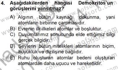 Zihin Felsefesi Dersi 2013 - 2014 Yılı Tek Ders Sınav Soruları 4. Soru