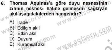Zihin Felsefesi Dersi 2013 - 2014 Yılı Tek Ders Sınav Soruları 6. Soru