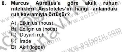 Zihin Felsefesi Dersi 2013 - 2014 Yılı Tek Ders Sınav Soruları 8. Soru