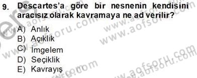 Zihin Felsefesi Dersi 2013 - 2014 Yılı Tek Ders Sınav Soruları 9. Soru