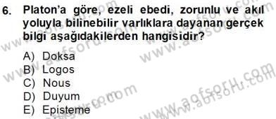 Zihin Felsefesi Dersi 2014 - 2015 Yılı (Vize) Ara Sınav Soruları 6. Soru