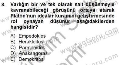 Zihin Felsefesi Dersi 2014 - 2015 Yılı (Vize) Ara Sınav Soruları 8. Soru
