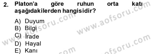 Zihin Felsefesi Dersi 2014 - 2015 Yılı (Final) Dönem Sonu Sınav Soruları 2. Soru
