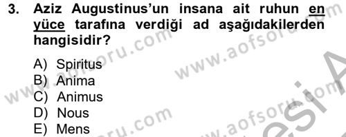 Zihin Felsefesi Dersi 2014 - 2015 Yılı (Final) Dönem Sonu Sınav Soruları 3. Soru