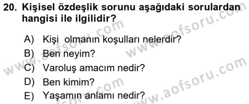 Zihin Felsefesi Dersi 2016 - 2017 Yılı 3 Ders Sınav Soruları 20. Soru