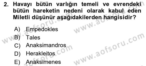 Zihin Felsefesi Dersi 2016 - 2017 Yılı (Vize) Ara Sınav Soruları 2. Soru