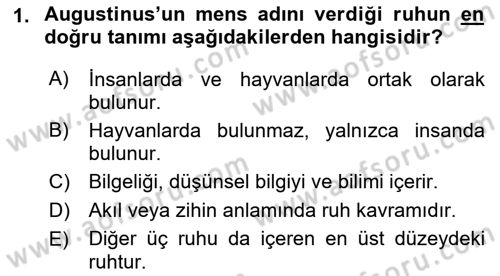 Zihin Felsefesi Dersi 2017 - 2018 Yılı 3 Ders Sınav Soruları 1. Soru