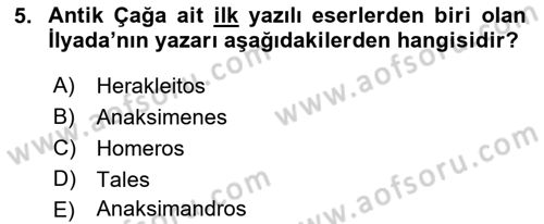 Zihin Felsefesi Dersi 2017 - 2018 Yılı 3 Ders Sınav Soruları 5. Soru