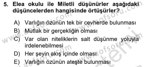 Zihin Felsefesi Dersi 2023 - 2024 Yılı (Vize) Ara Sınav Soruları 5. Soru