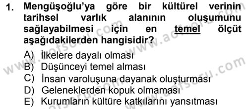 Tarih Felsefesi 1 Dersi 2012 - 2013 Yılı (Final) Dönem Sonu Sınav Soruları 1. Soru