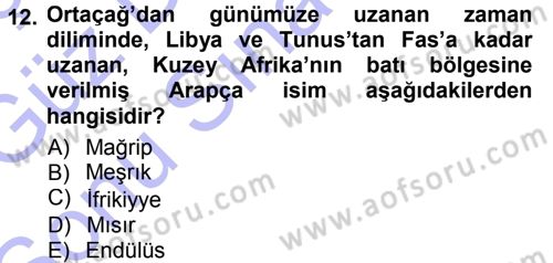 Tarih Felsefesi 1 Dersi 2012 - 2013 Yılı (Final) Dönem Sonu Sınav Soruları 12. Soru