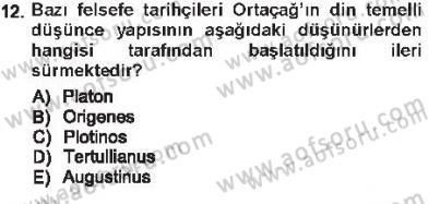 Tarih Felsefesi 1 Dersi 2012 - 2013 Yılı Tek Ders Sınav Soruları 12. Soru
