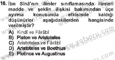 Tarih Felsefesi 1 Dersi 2012 - 2013 Yılı Tek Ders Sınav Soruları 16. Soru