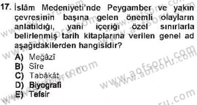 Tarih Felsefesi 1 Dersi 2012 - 2013 Yılı Tek Ders Sınav Soruları 17. Soru