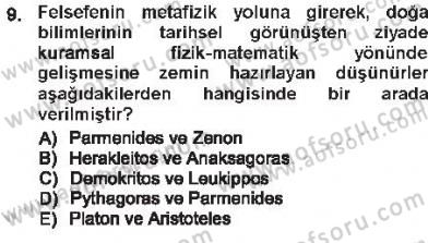 Tarih Felsefesi 1 Dersi 2012 - 2013 Yılı Tek Ders Sınav Soruları 9. Soru
