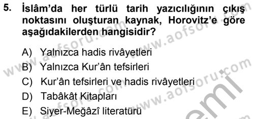 Tarih Felsefesi 1 Dersi 2014 - 2015 Yılı (Final) Dönem Sonu Sınav Soruları 5. Soru