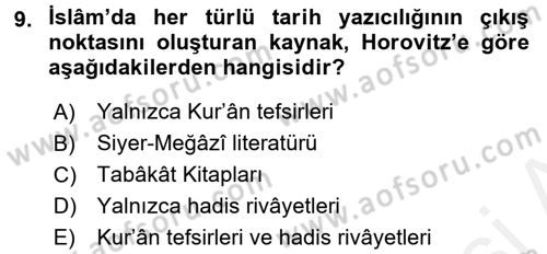 Tarih Felsefesi 1 Dersi 2015 - 2016 Yılı Tek Ders Sınav Soruları 9. Soru