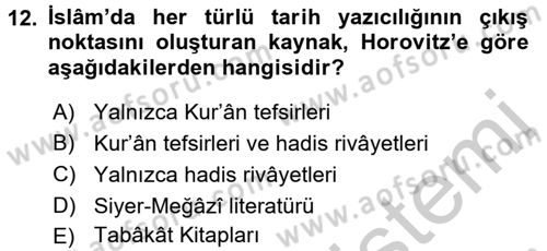 Tarih Felsefesi 1 Dersi 2016 - 2017 Yılı 3 Ders Sınav Soruları 12. Soru