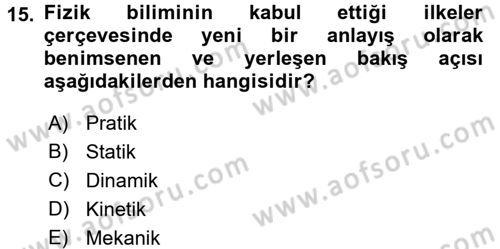 Tarih Felsefesi 1 Dersi 2016 - 2017 Yılı 3 Ders Sınav Soruları 15. Soru
