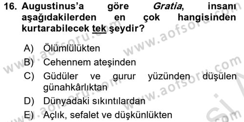 Tarih Felsefesi 1 Dersi 2016 - 2017 Yılı (Vize) Ara Sınav Soruları 16. Soru
