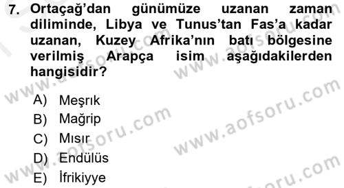 Tarih Felsefesi 1 Dersi 2016 - 2017 Yılı (Final) Dönem Sonu Sınav Soruları 7. Soru